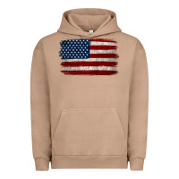 Pigment Burro Distressed American Flag Urban Hoodie - Jasminsmagicworld
