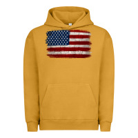 Pigment Peanut Butter Distressed American Flag Urban Hoodie - Jasminsmagicworld