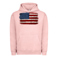 Pigment Salmon Distressed American Flag Urban Hoodie - Jasminsmagicworld