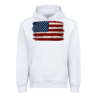 White Distressed American Flag Urban Hoodie - Jasminsmagicworld