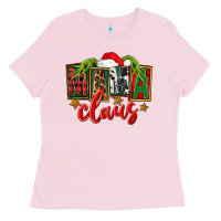 Bubblegum Pink Christmas mama Claus Ladies Tee - FaDigitalArtStudio
