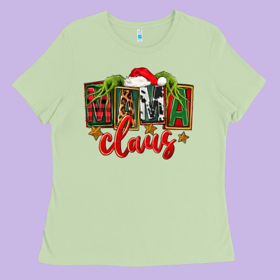 Christmas Mama Claus Ladies Tee Designed By Fadigitalartstudio