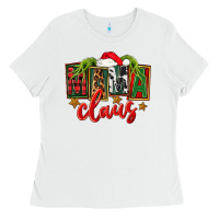 White Christmas mama Claus Ladies Tee - FaDigitalArtStudio