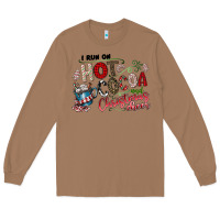 Toasted Coconut I Run Hot Cocoa And Christmas Cheer Long Sleeve Tee - CowhideDigitalArt
