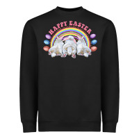 Black Happy easter bunny tails Heavyweight Sweatshirt - RanaPortraitStore