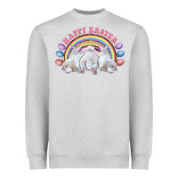 Heather Grey Happy easter bunny tails Heavyweight Sweatshirt - RanaPortraitStore