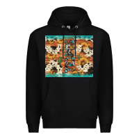 Black texas sunflower cactus cowhide Premium Hoodie - Artiststas
