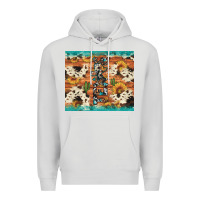 Dove Grey texas sunflower cactus cowhide Premium Hoodie - Artiststas