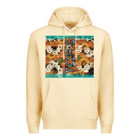 Pina Colada texas sunflower cactus cowhide Premium Hoodie - Artiststas