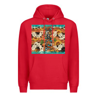 Red texas sunflower cactus cowhide Premium Hoodie - Artiststas