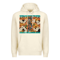 Sandshell texas sunflower cactus cowhide Premium Hoodie - Artiststas