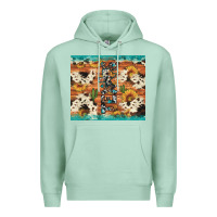 Seafoam texas sunflower cactus cowhide Premium Hoodie - Artiststas