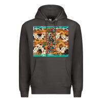 Smoke texas sunflower cactus cowhide Premium Hoodie - Artiststas