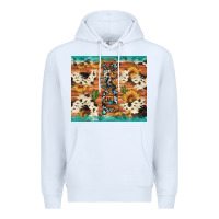 White texas sunflower cactus cowhide Premium Hoodie - Artiststas