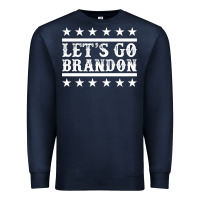 Navy Let's Go Brandon Impeach Premium Sweatshirt - Jasminsmagicworld