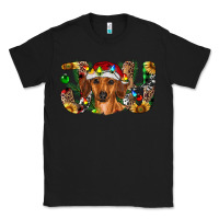 Black dachshund christmas joy Classic Tee - RanaPortraitStore