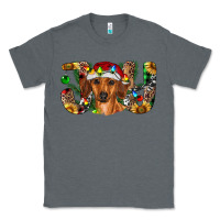 Charcoal Heather dachshund christmas joy Classic Tee - RanaPortraitStore