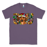 Lavender dachshund christmas joy Classic Tee - RanaPortraitStore