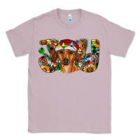 Lilac dachshund christmas joy Classic Tee - RanaPortraitStore