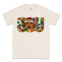 Natural dachshund christmas joy Classic Tee - RanaPortraitStore