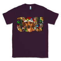 Plum dachshund christmas joy Classic Tee - RanaPortraitStore