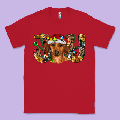 Dachshund Christmas Joy Classic Tee Designed By Ranaportraitstore
