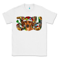 White dachshund christmas joy Classic Tee - RanaPortraitStore