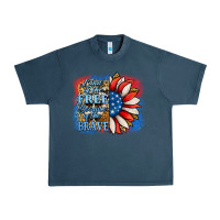 Midnight Navy patriotic sunflower land of the free Urban Heavy Tee - Jasminsmagicworld