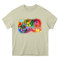 Mossy Au-some mom Autism Heavy Core Tee - FaDigitalArtStudio