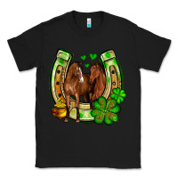 Black St. Patrick's Day horse horseshoe Classic Tee - OliviaCreatesArt