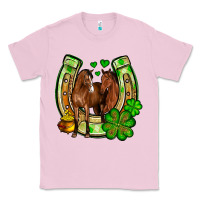 Bubblegum Pink St. Patrick's Day horse horseshoe Classic Tee - OliviaCreatesArt