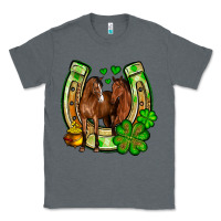 Charcoal Heather St. Patrick's Day horse horseshoe Classic Tee - OliviaCreatesArt