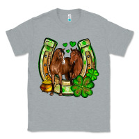 Heather Grey St. Patrick's Day horse horseshoe Classic Tee - OliviaCreatesArt