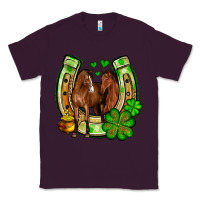 Plum St. Patrick's Day horse horseshoe Classic Tee - OliviaCreatesArt