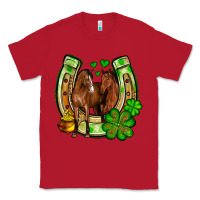 Red St. Patrick's Day horse horseshoe Classic Tee - OliviaCreatesArt