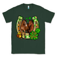 Sports Green St. Patrick's Day horse horseshoe Classic Tee - OliviaCreatesArt