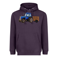 Plum Farm Tractor Heavyweight Hoodie - RanaPortraitStore
