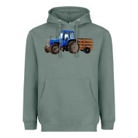Sage Farm Tractor Heavyweight Hoodie - RanaPortraitStore