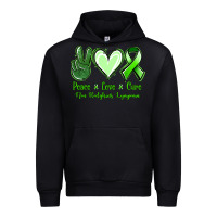 Black Peace Love Cure Non Hodgkins Lympoma Urban Hoodie - Jasminsmagicworld