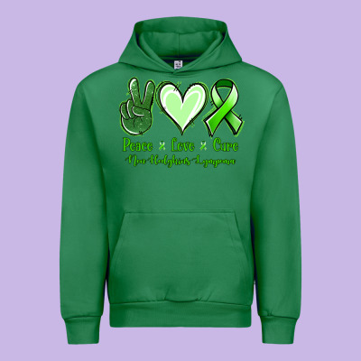 Peace Love Cure Non Hodgkins Lympoma Urban Hoodie Designed By Jasminsmagicworld