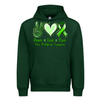 Forest Green Peace Love Cure Non Hodgkins Lympoma Urban Hoodie - Jasminsmagicworld