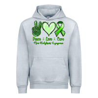 Heather Grey Peace Love Cure Non Hodgkins Lympoma Urban Hoodie - Jasminsmagicworld
