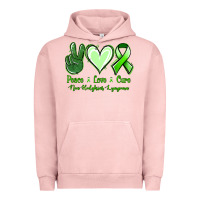 Pigment Salmon Peace Love Cure Non Hodgkins Lympoma Urban Hoodie - Jasminsmagicworld