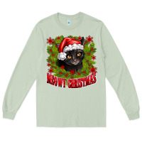 Matcha meowy christmas Long Sleeve Tee - CowhideDigitalArt