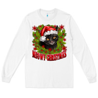 White meowy christmas Long Sleeve Tee - CowhideDigitalArt