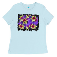 Halloween Bat And Roses Background Ladies Tee | Teevron