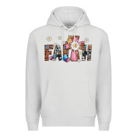 Dove Grey faith cross Premium Hoodie - Artiststas