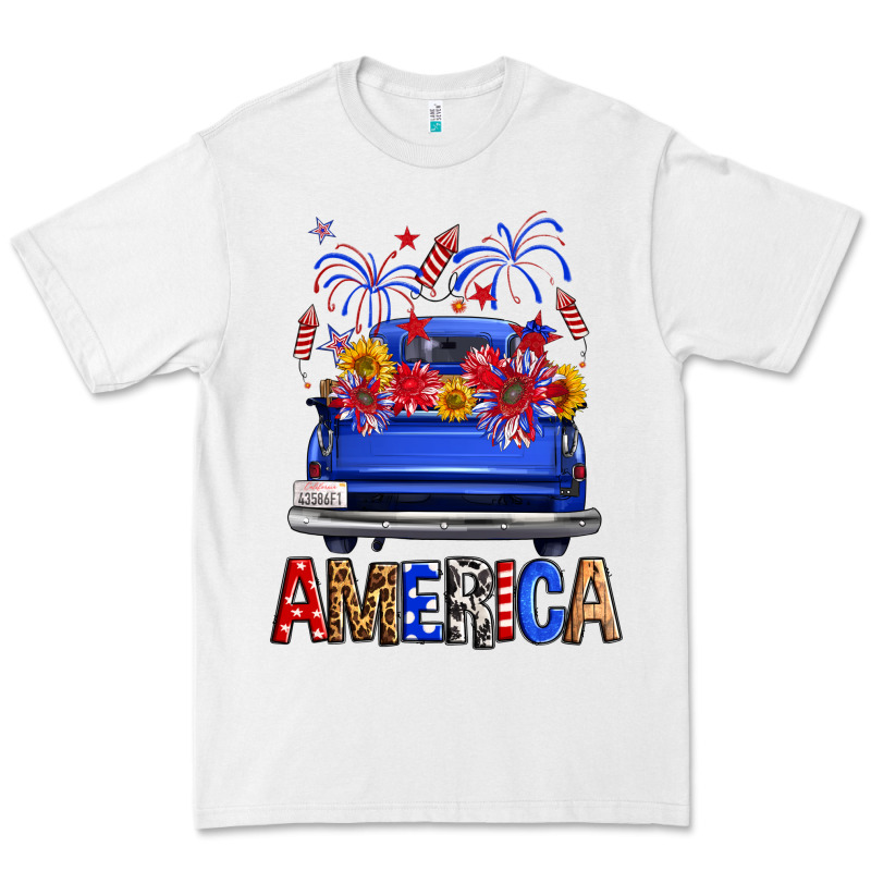 Western Fourth Of July America Truck Premium Tee by FaDigitalArtStudio | Teevron