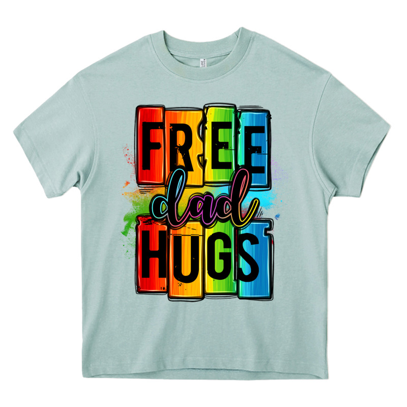 Free Dad Hugs Heavy Core Tee by OliviaCreatesArt | Teevron