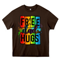 Chocolate Brown free dad hugs Heavy Core Tee - OliviaCreatesArt